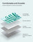 Foldable Picnic Mat - Large 200 x 200 cm - Blue with Fern Pattern - Waterproof