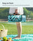Foldable Picnic Mat - Large 200 x 200 cm - Blue with Fern Pattern - Waterproof