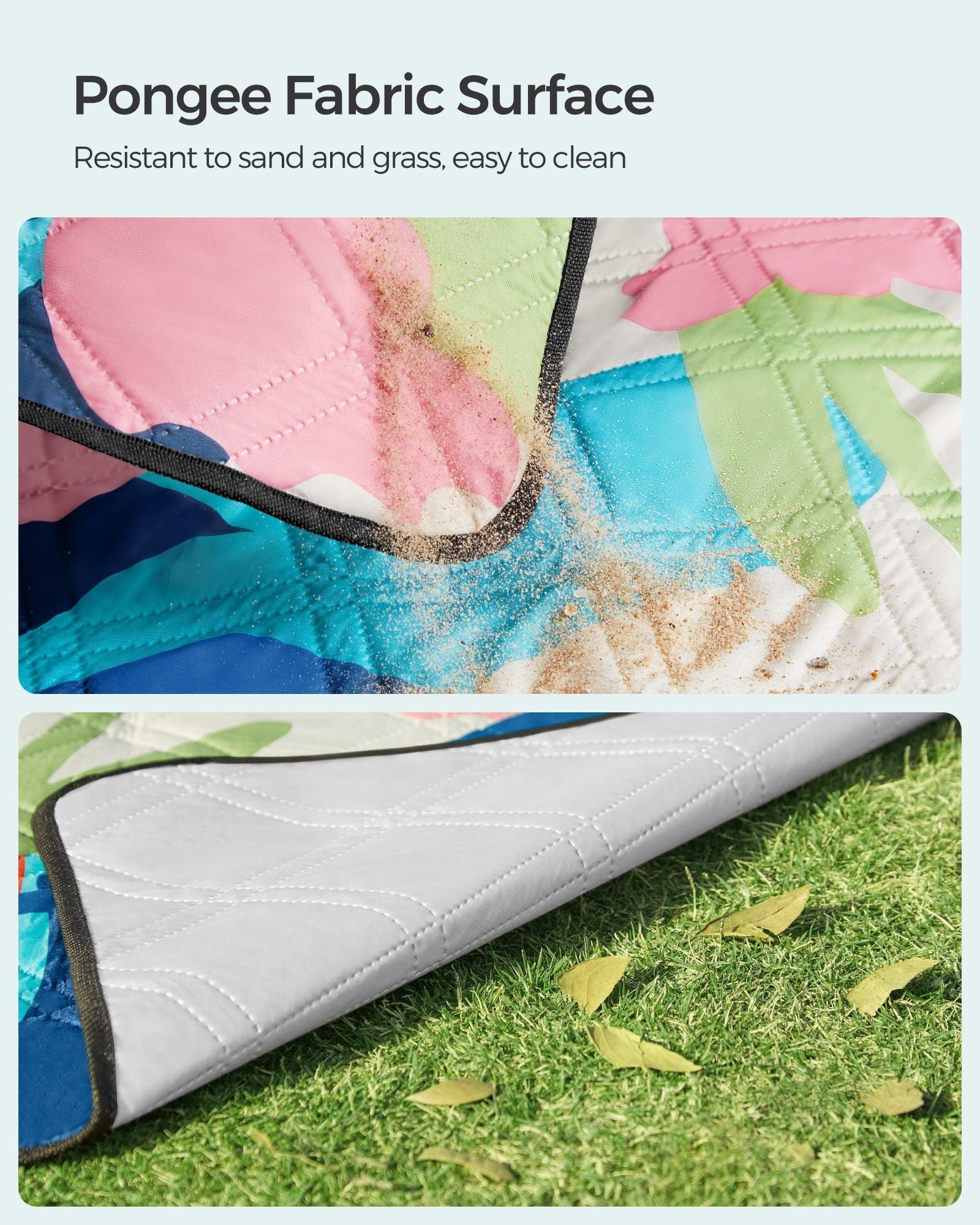 Picnic Blanket - Waterproof Fabric - Colourful Fern