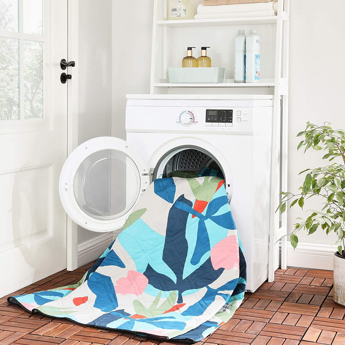 Folding Picnic Blanket - Multicolor Fern - Waterproof