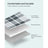 Picnic Blanket - Fabric - Grey and White - Extra Large 300 x 200 cm