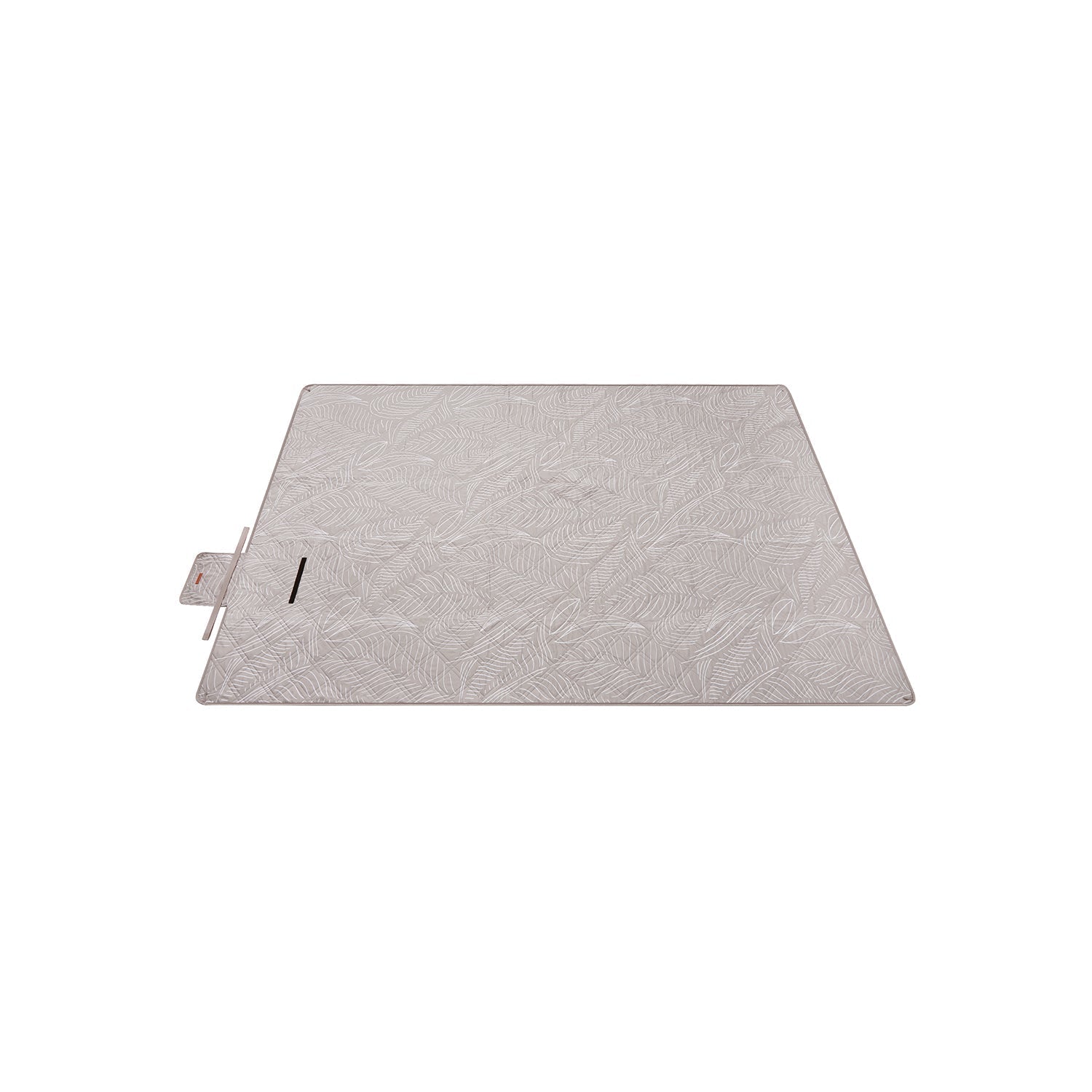 Picnic Blanket - 300 x 200 cm - Fabric - Khaki with Leaf Pattern - Easy to Carry and Store