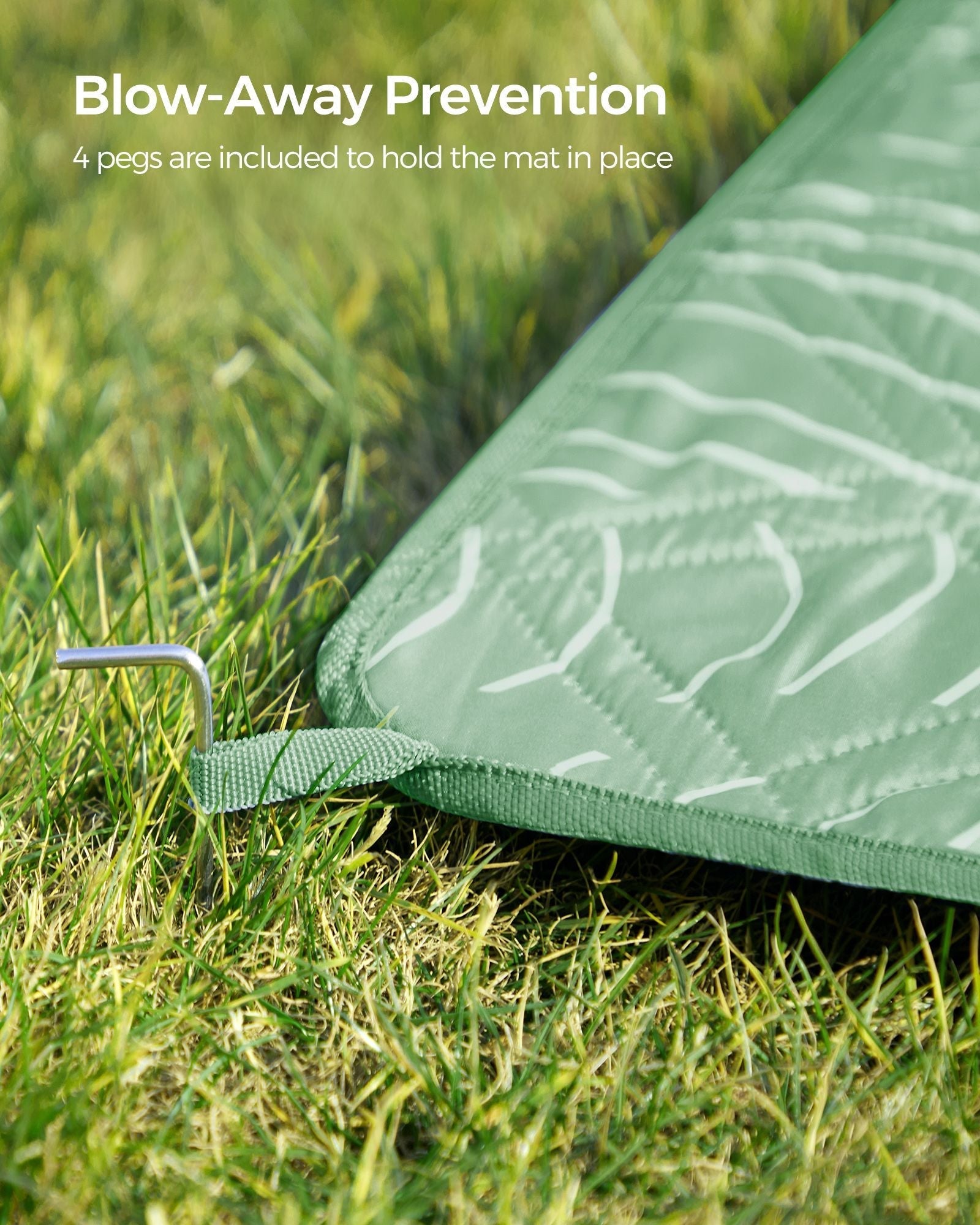 Picnic Blanket - Fabric - Mint Green - Extra Large 200 x 200 cm