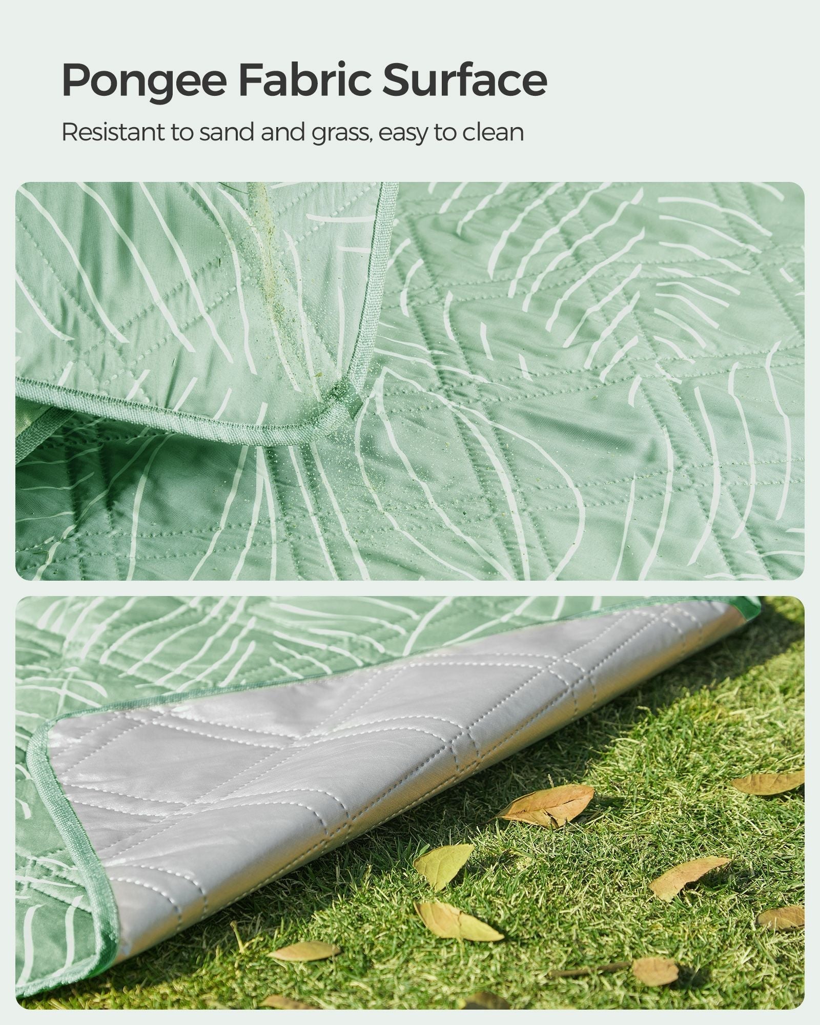 Picnic Blanket - Fabric - Mint Green - Extra Large 200 x 200 cm