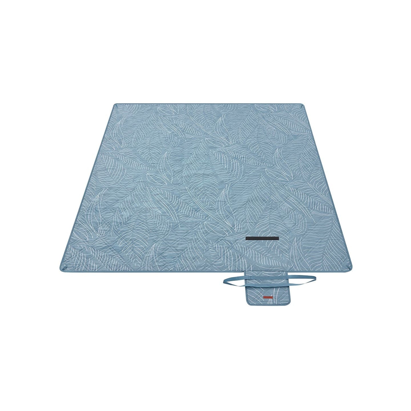 Picnic Blanket - Fabric - Blue with Leaf Pattern - Extra Large 200 x 200 cm
