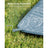 Picnic Blanket - Fabric - Blue with Leaf Pattern - Extra Large 200 x 200 cm