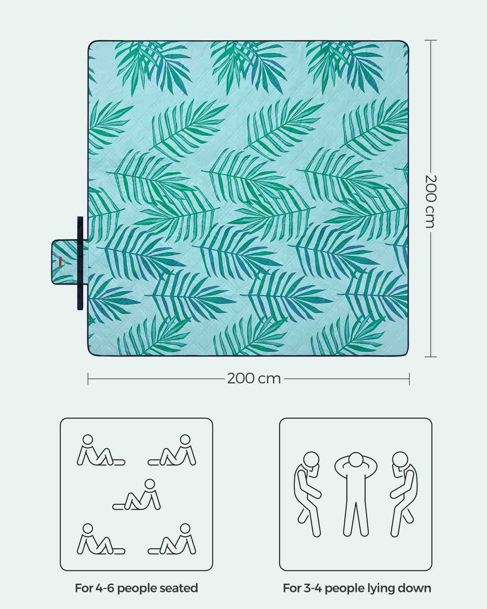 Picnic Blanket - Fabric - Blue - Waterproof