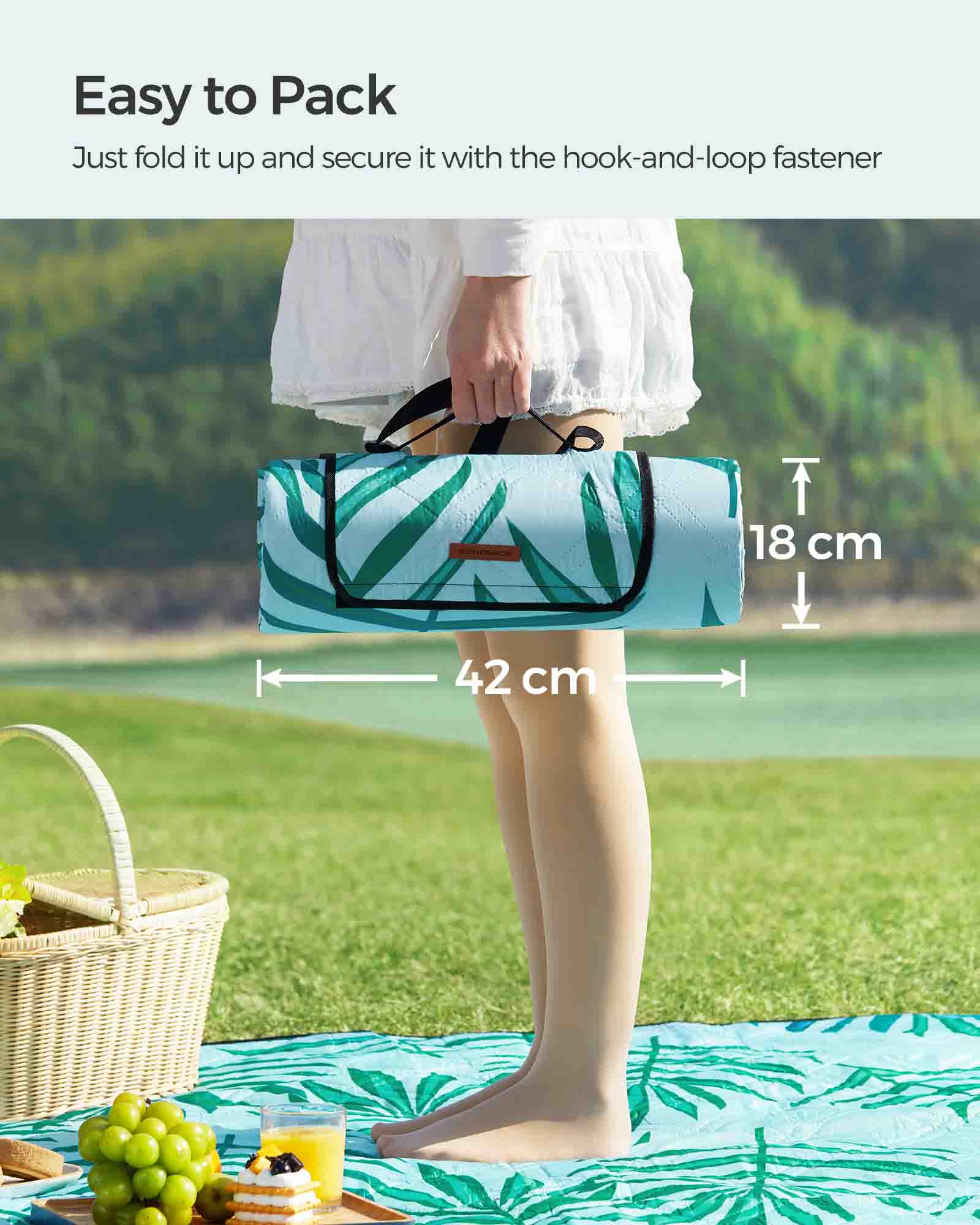 Picnic Blanket - Fabric - Blue - Waterproof