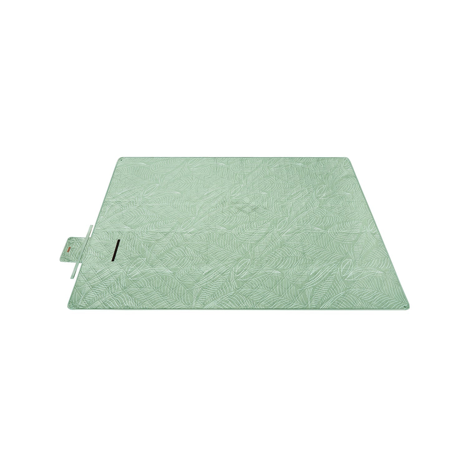 Picnic Blanket - 300 x 200 cm - Fabric - Mint Green with Leaf Pattern