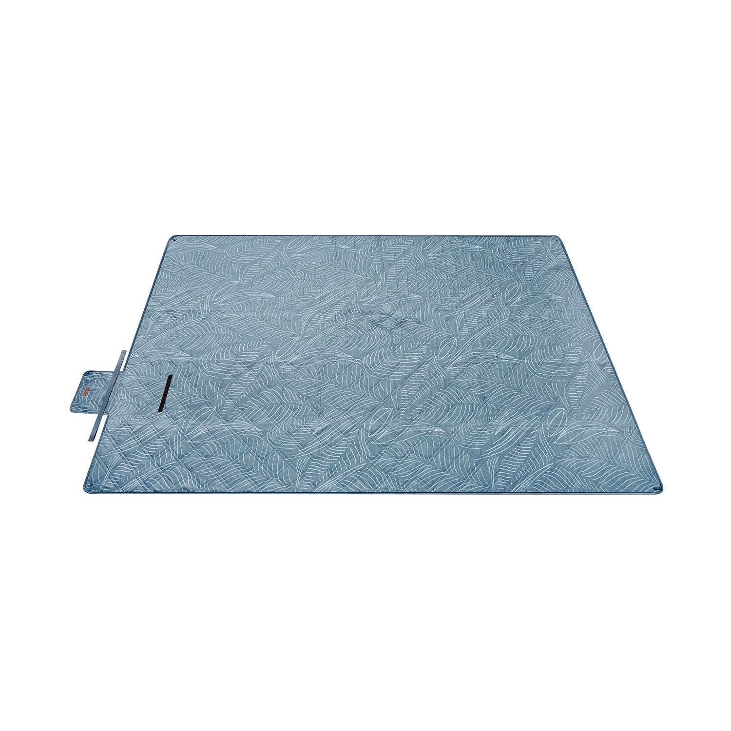 Picnic Blanket - Fabric - Light Blue with Leaf Pattern - Generously Sized 300 x 200 cm