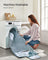 Picnic Blanket - Fabric - Light Blue with Leaf Pattern - Generously Sized 300 x 200 cm