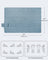 Picnic Blanket - Fabric - Light Blue with Leaf Pattern - Generously Sized 300 x 200 cm