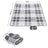 Picnic Blanket - Fabric - Grey and White - Large Waterproof Outdoor Mat