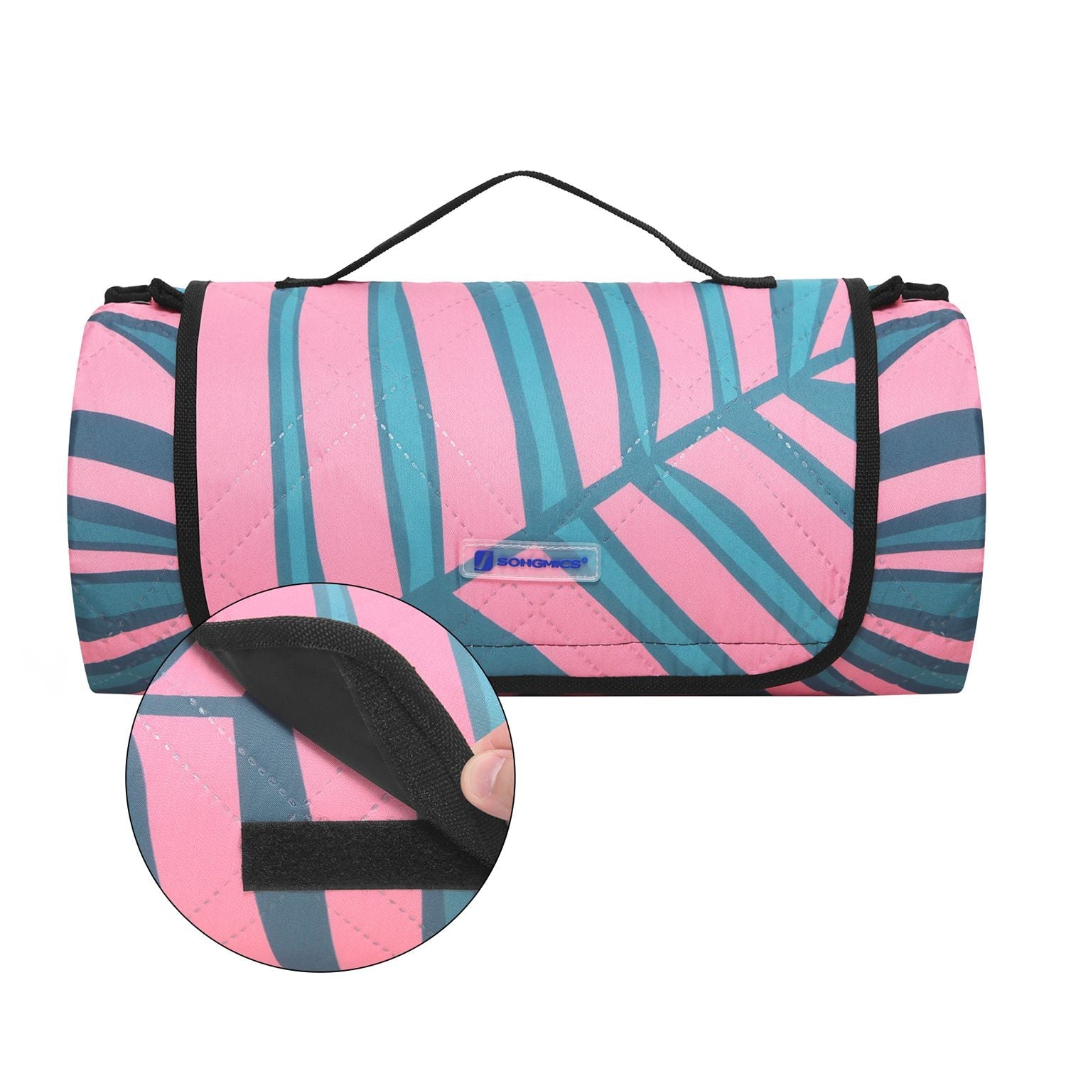 Large Picnic Blanket - Waterproof Fabric - Multicolor Lemon Pattern - Foldable and Machine Washable