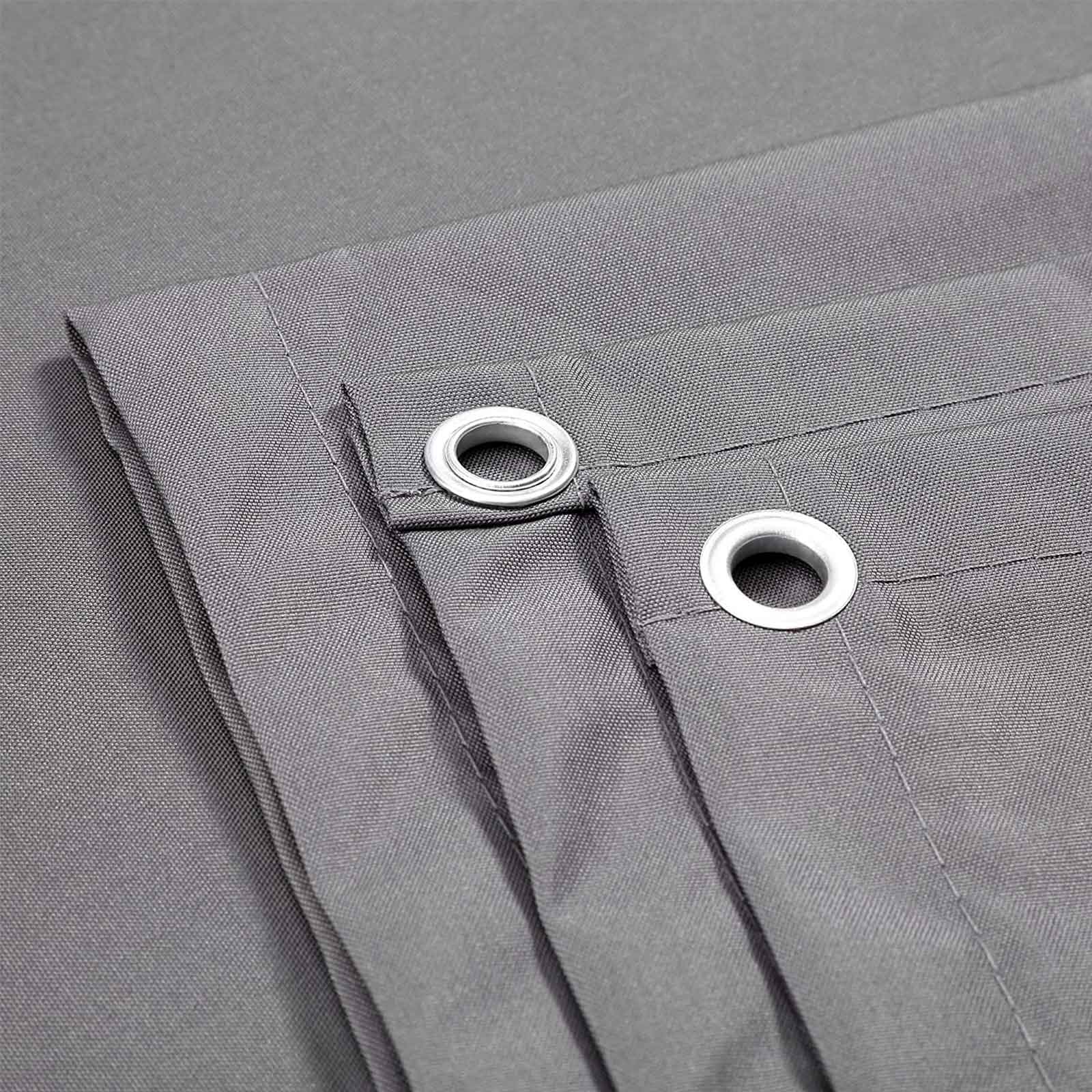 Balcony Terrace Privacy Protector - Water-Repellent Polyester - Smoky Grey - Includes Rope and Aluminium Eyelets