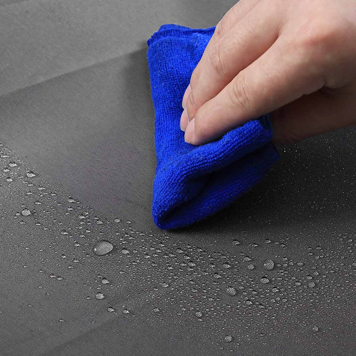 Balcony Terrace Privacy Protector - Water-Repellent Polyester - Smoky Grey - Includes Rope and Aluminium Eyelets