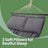 Hammock - TC Fabric - Grey - Outdoor Swing Bed with Two Pillows and Wooden Bars