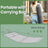 Hammock - TC Fabric - Grey - Outdoor Swing Bed with Two Pillows and Wooden Bars