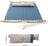 Double Hammock - Oxford Fabric - Blue - Quilted with Pillow and Bamboo Spreader Bars
