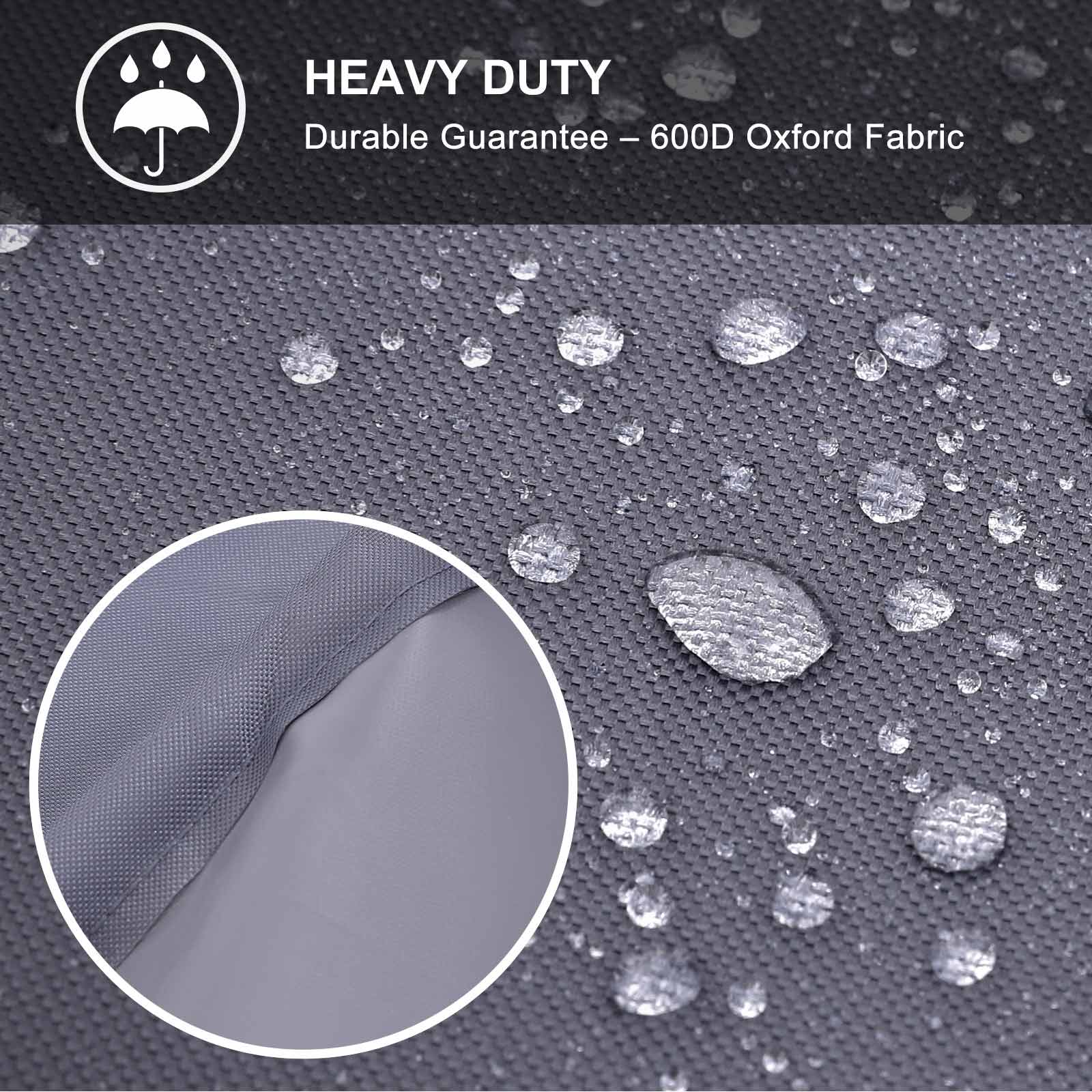 Parasol Umbrella Cover - Waterproof 600D Oxford Fabric - Dark Grey - Includes Rod and Zipper
