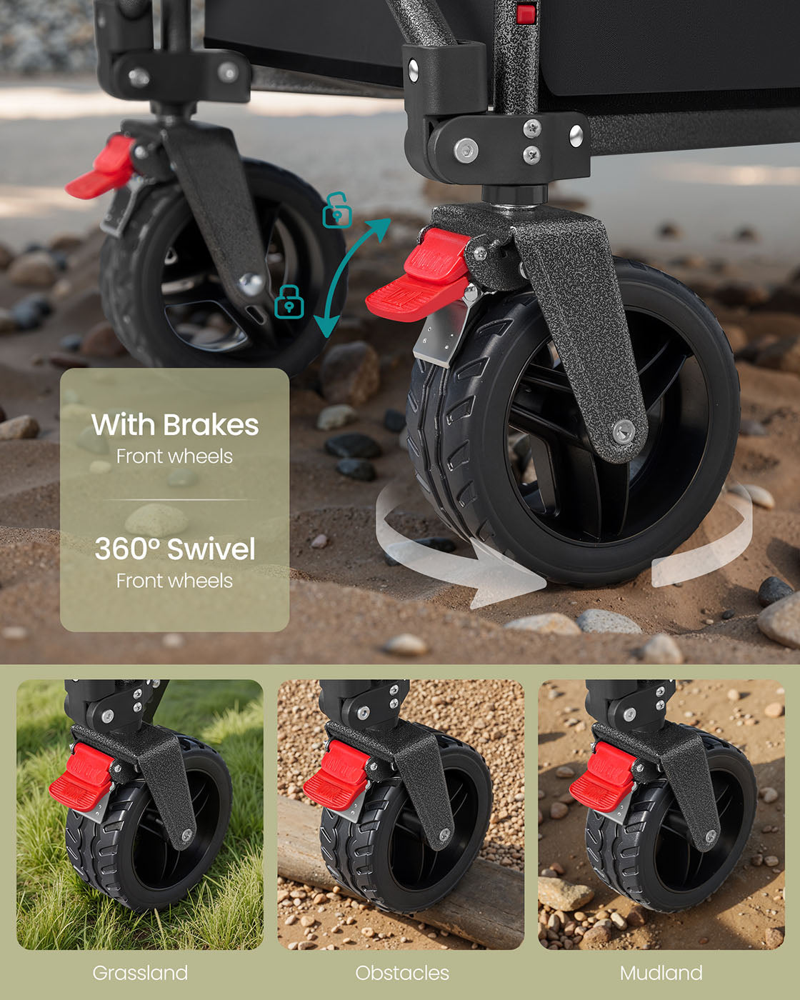 Foldable Trolley - Fabric - Ink Black - 150 L Capacity