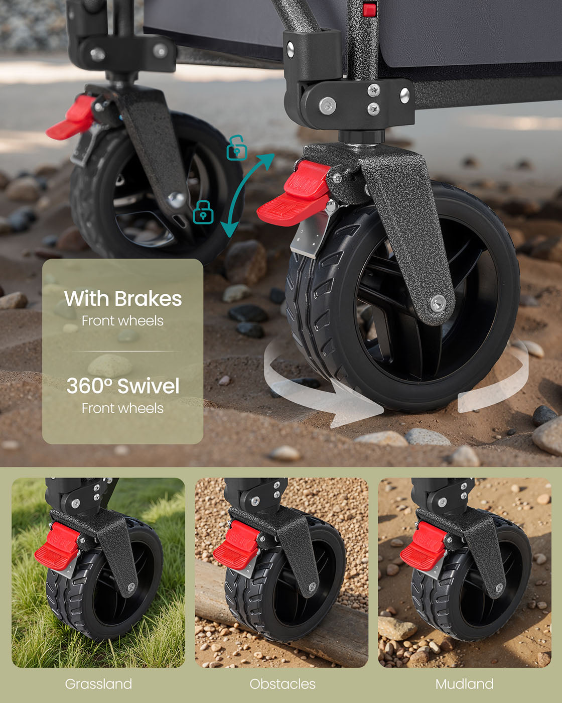 Foldable Trolley - Metal - Slate Grey - 150 L Capacity