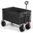 Foldable Camping Cart - Steel - Ink Black - with Adjustable Handle