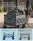 Foldable Camping Cart - Steel - Dove Grey - with Adjustable Handle