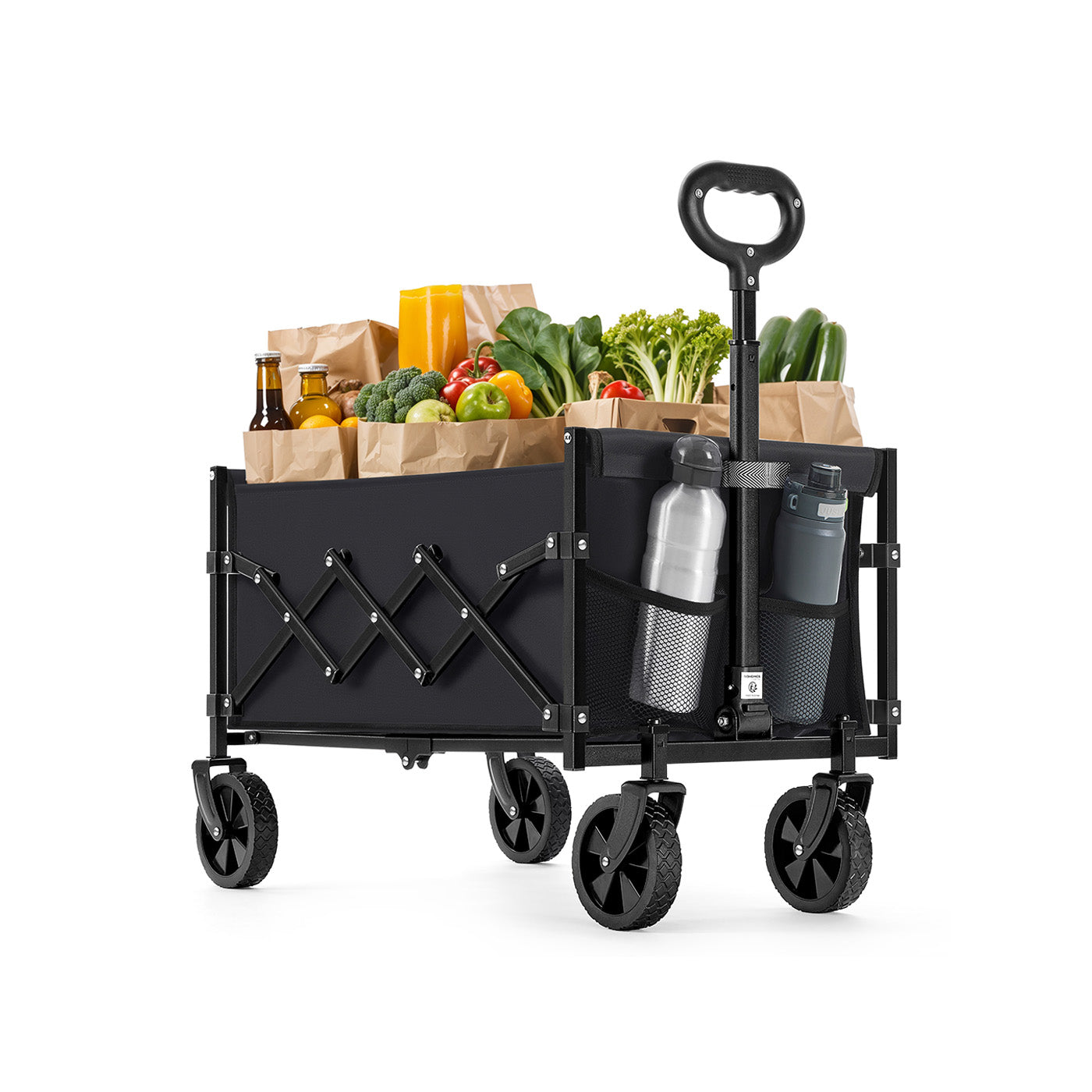 Foldable Camping Trolley - Fabric - Ink Black