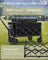 Folding Garden Cart - Steel - Slate Grey - 4 Reinforced Wheels and Adjustable Handle