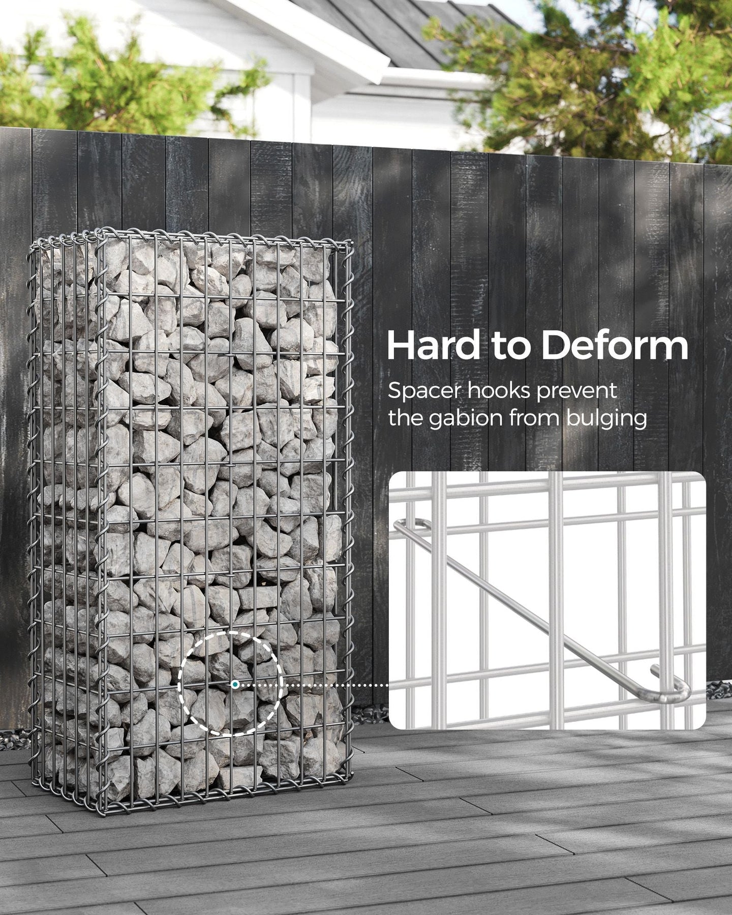 Gabion Cage - 100 x 50 x 30 cm - Stone Retaining Structure - Galvanized Wire