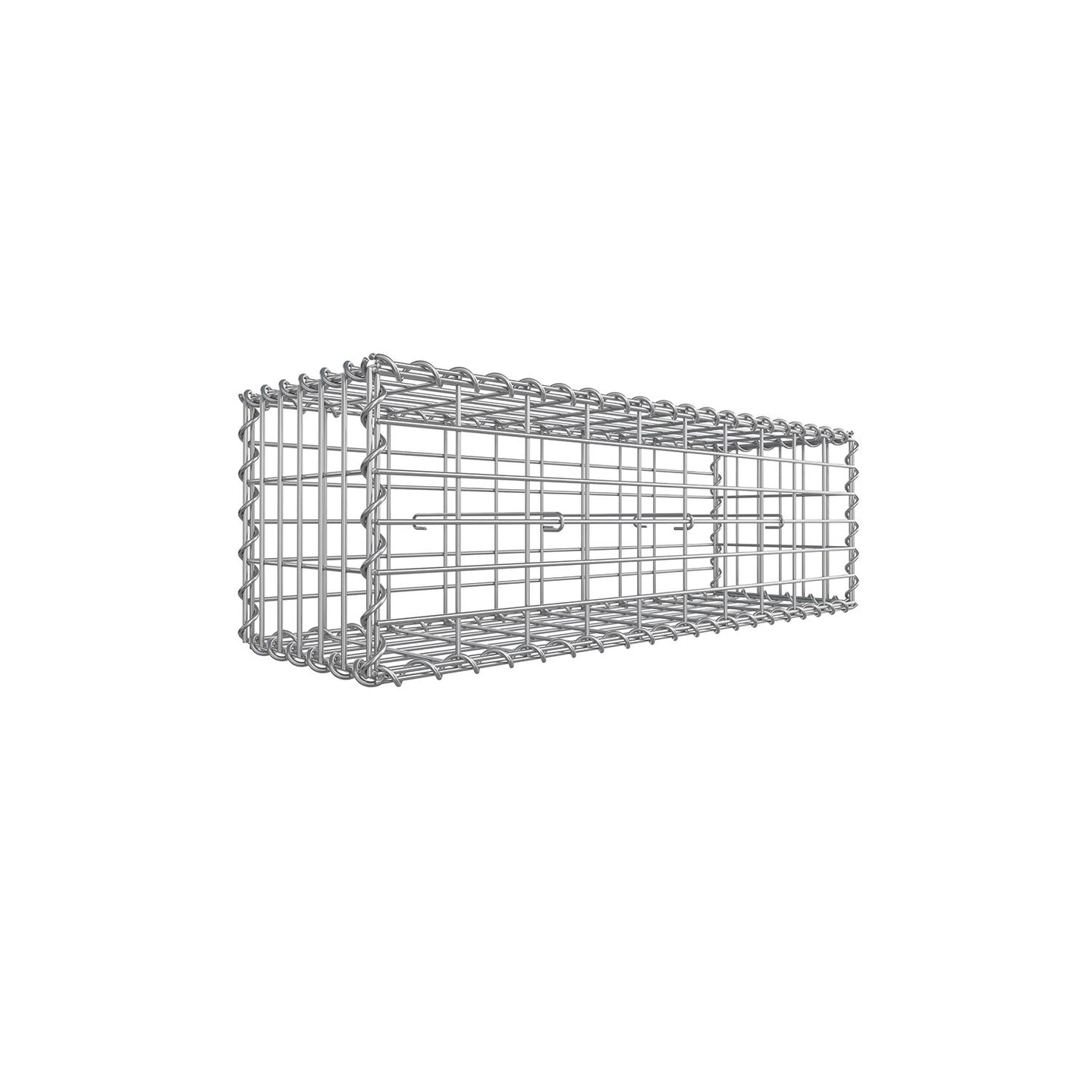 Gabion Wire Basket - 100 x 30 x 30 cm - Galvanized Steel - 4 mm Wire Diameter