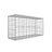 Gabion Basket - Galvanized Metal - Silver - Durable Wire Mesh 10 x 5 cm