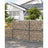 Gabion Basket - Galvanized Metal - Silver - Durable Wire Mesh 10 x 5 cm