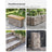 Gabion Basket - Galvanized Metal - Silver - Durable Wire Mesh 10 x 5 cm
