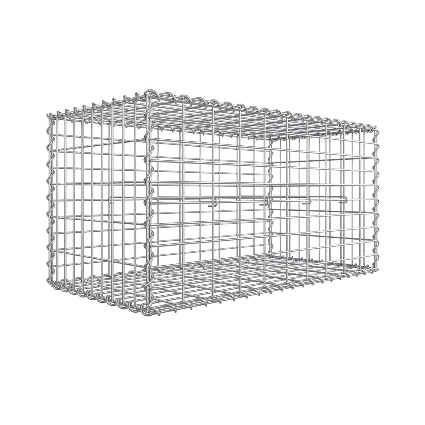 Gabion Basket - Metal - Silver - Garden Fence 100 x 50 x 50 cm