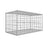 Gabion Basket - Metal - Silver - Garden Fence 100 x 50 x 50 cm