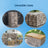 Metal Gabion Cage Basket - Galvanized Steel - Silver - Set of 3 with 5 x 10 cm Mesh for Garden Fence Wall Partition