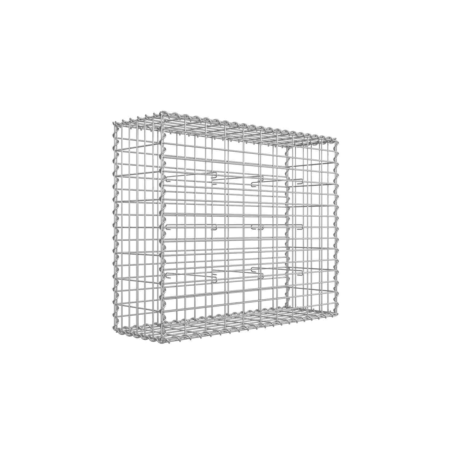 Gabion - Galvanized Steel - Silver - 100 x 80 x 30 cm