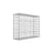 Gabion - Galvanized Steel - Silver - 100 x 80 x 30 cm