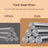 Metal Gabion Cage Basket - Silver - Set of 2