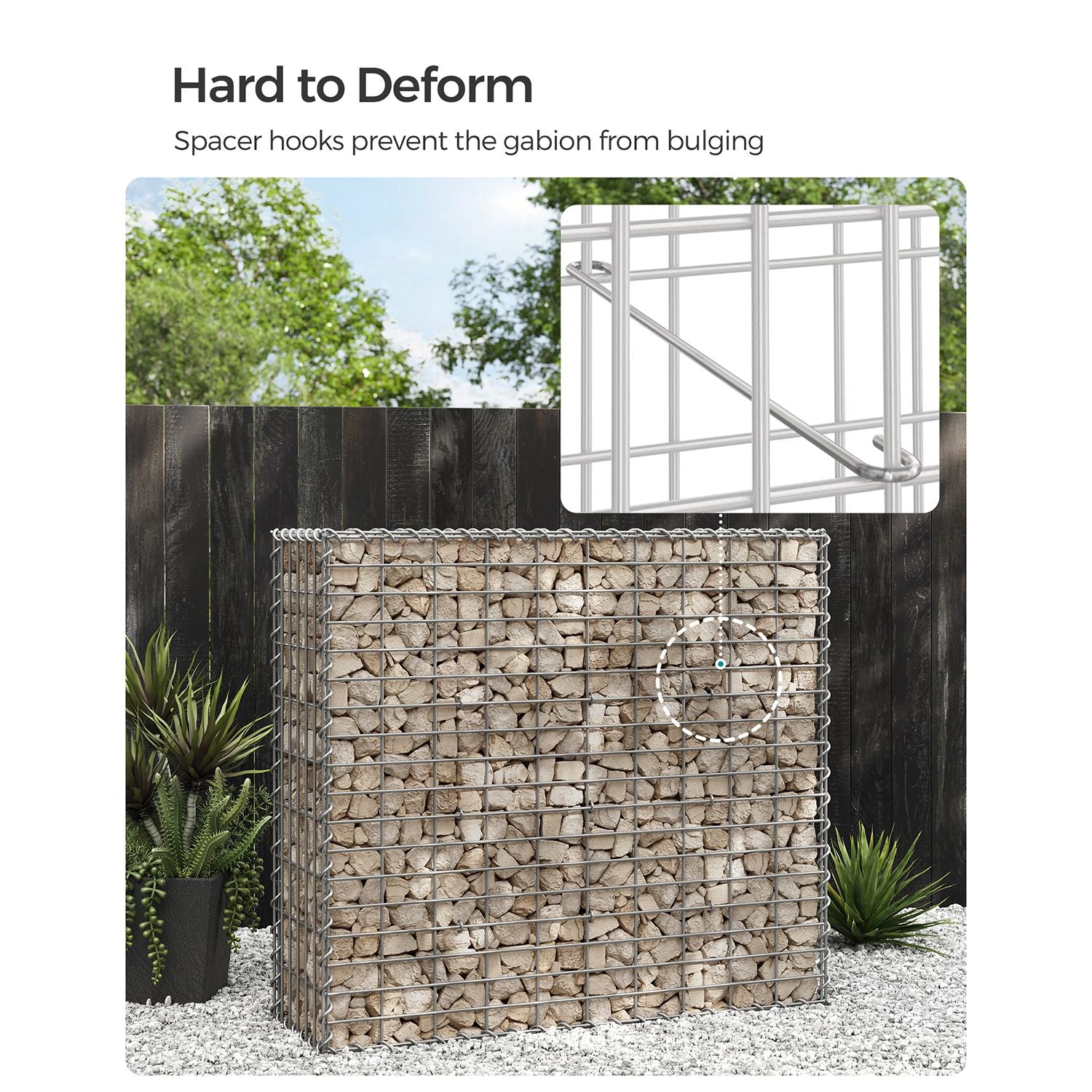 Gabion - 100 x 95 x 30 cm - Galvanized Wire