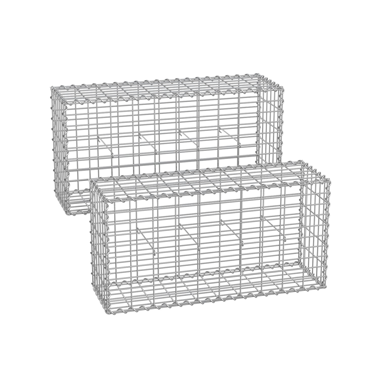 Gabion Cage - 100 x 50 x 30 cm - Stone Retaining Structure - Galvanized Wire