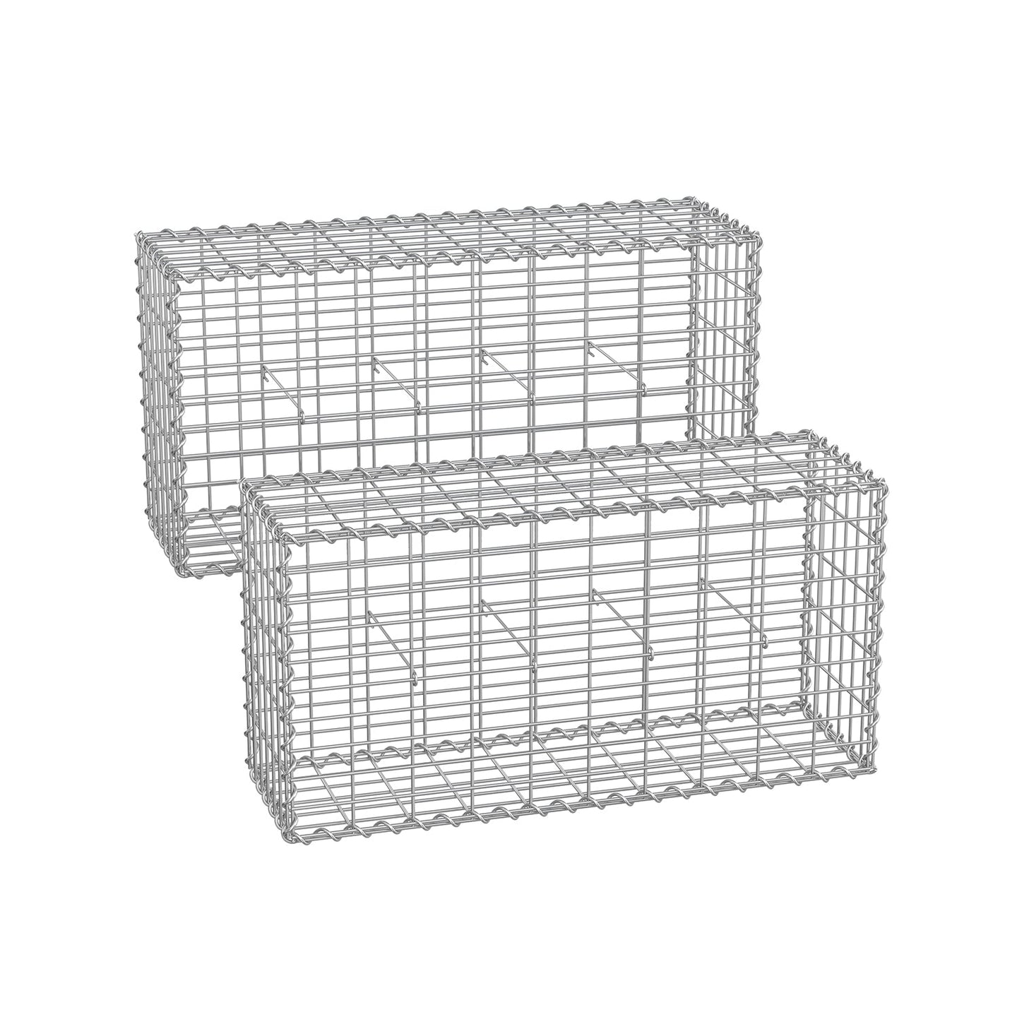 Gabion Cage - 100 x 50 x 30 cm - Stone Retaining Structure - Galvanized Wire
