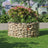 Round Metal Gabion Cage - Galvanised Steel - Silver - Rust-Resistant for Garden Decoration