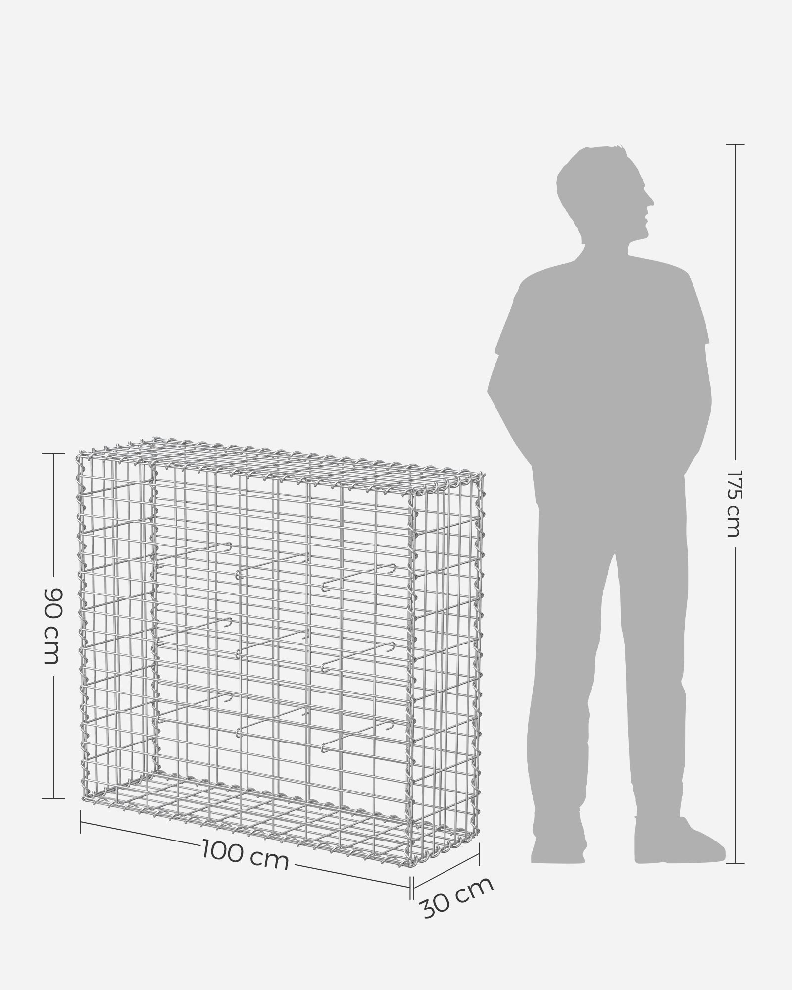 Gabion Cage - Metal - Galvanized Wire