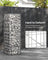 Gabion Cage - Galvanized Metal - Silver - 100 x 30 x 30 cm with 10 x 5 cm Mesh