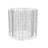 Tall Round Gabion Planter - Galvanised Steel - Silver - Rust-Resistant Decorative Garden Feature