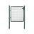 Galvanised Metal Garden Gate - Steel - Silver - Includes Lock