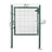 Galvanised Metal Garden Gate - Steel - Silver - Includes Lock